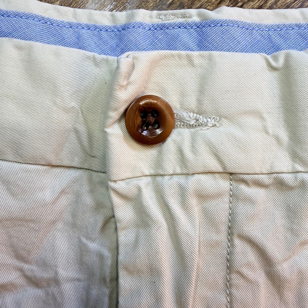 Polo Ralph Lauren Chino Shorts Men 36 Beige Classic Fit Pima Cotton Blend Preppy - Picture 6 of 12